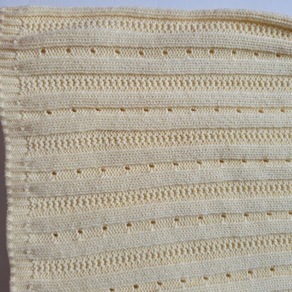 Eddie Bauer Womens Yellow Short Sleeve Ribbed Knit Cotton Sweater M - Picture 6 of 9